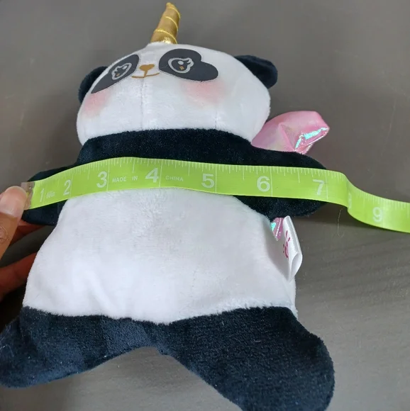 •8" Justice Pandacorn Plush Panda Bear Unicorn Stuffed Animal Toy Pink Wings - Picture 10 of 15